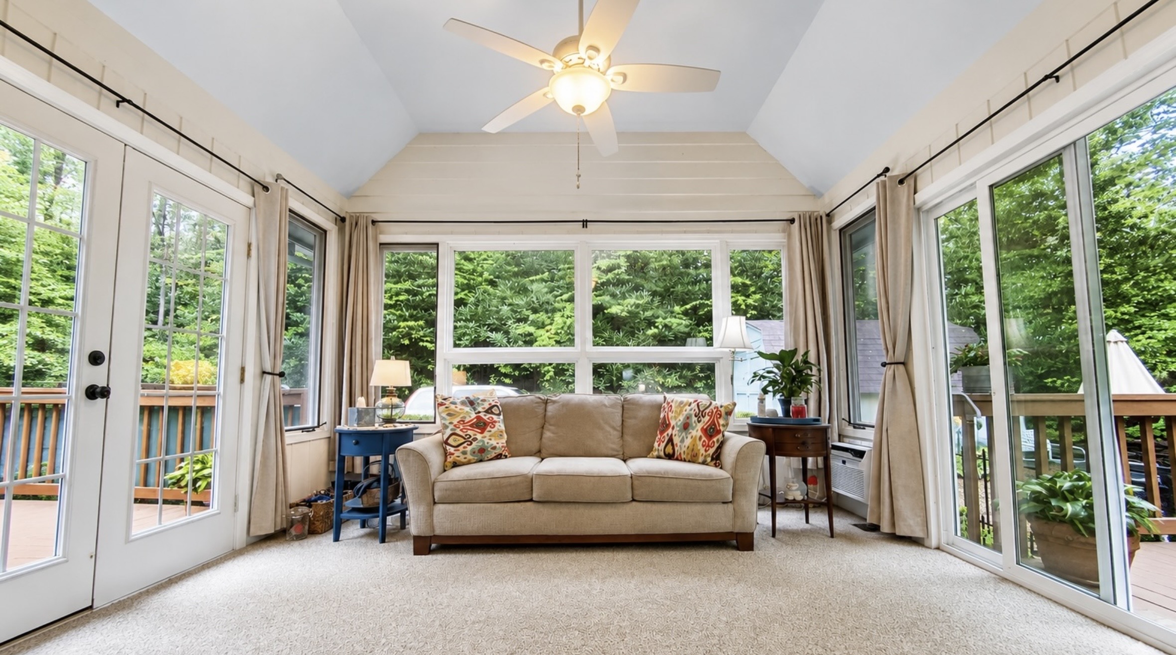 2698 Connestee Trail, Brevard, NC, bright sunroom with garden views